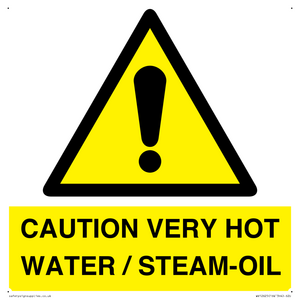 CAUTION VERY HOT WATER / STEAM-OIL